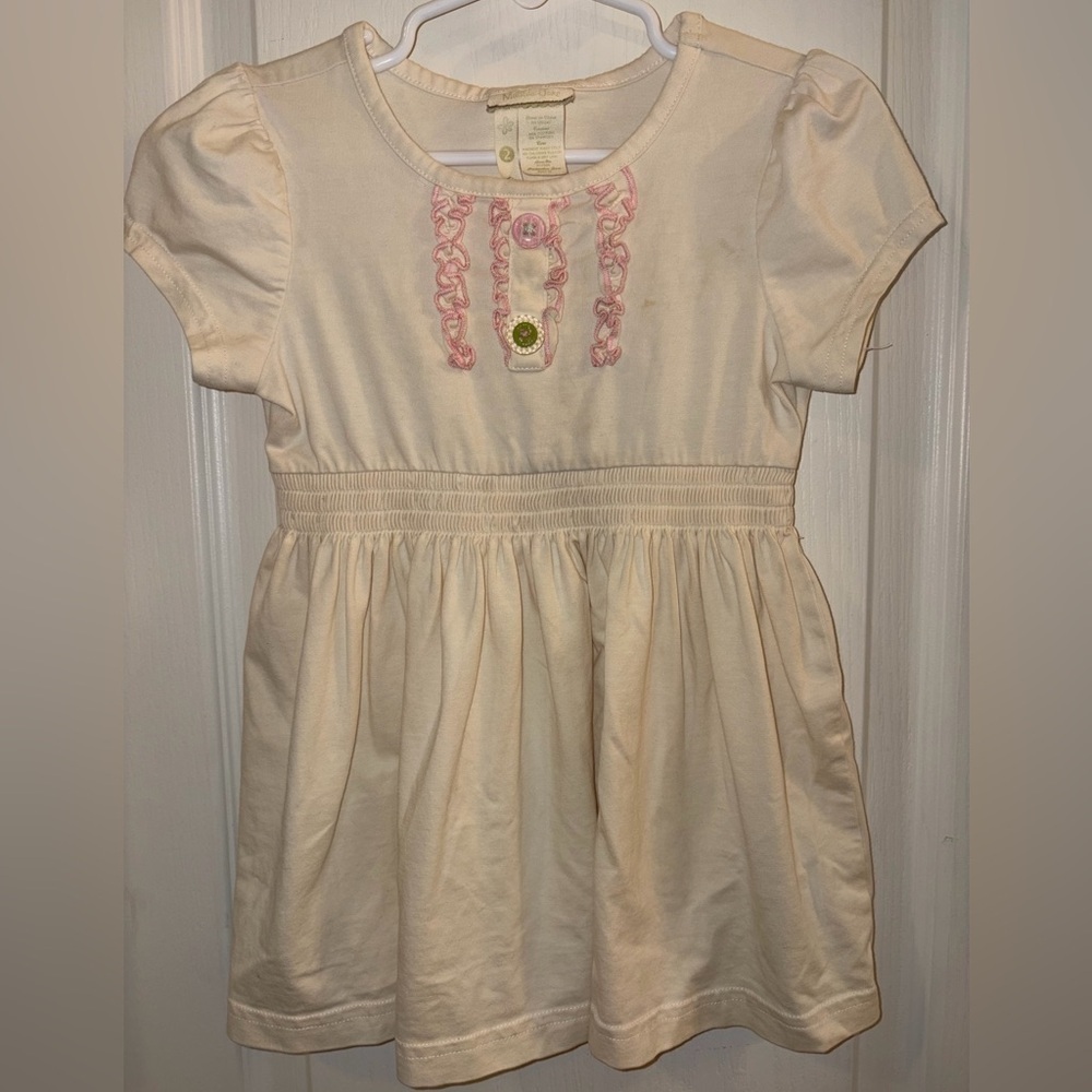 Matilda Jane Cream Dress with Pink Embroidery
